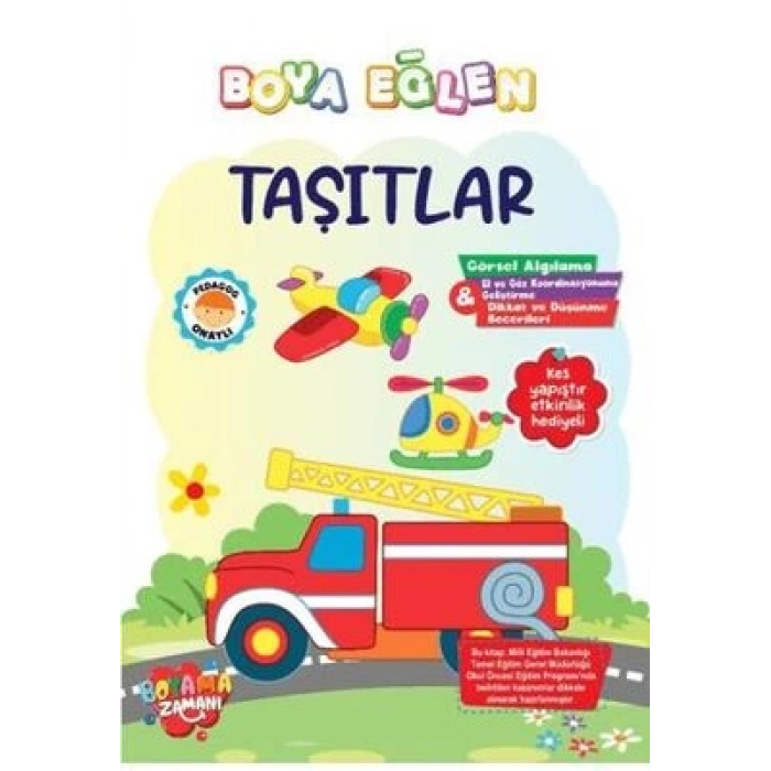 Boya Eğlen Taşıtlar-Boyama Zamanı-Revzen Kitap