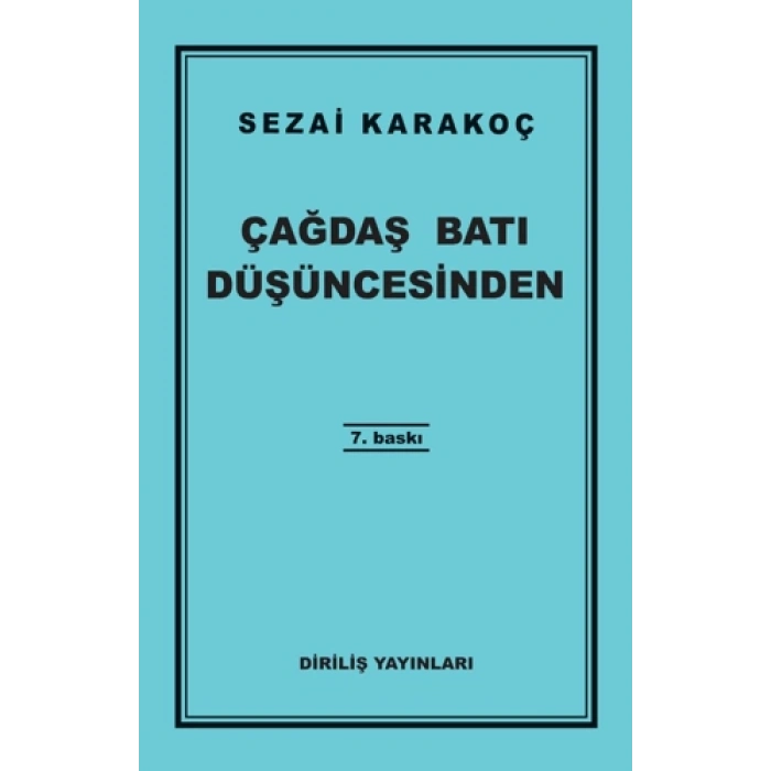 Çağdaş Batı Düşüncesinden-Sezai Karakoç-Diriliş Yayınları
