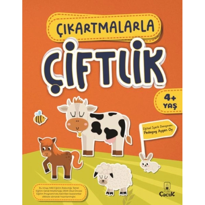 Çıkartmalarla Çiftlik-(Okul Öncesi)-Floki Yayınları