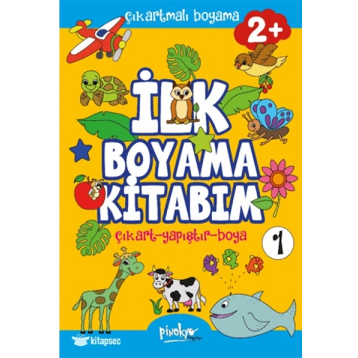 Çıkartmalı Boyama-İlk Boyama Kitabım 2+1-Pinokyo Yayınları
