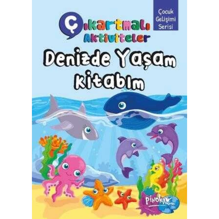 Çıkartmalı Denizde Yaşam Kitabım+Stıckeer(16 Sayfa)-Pinokyo Yayınları