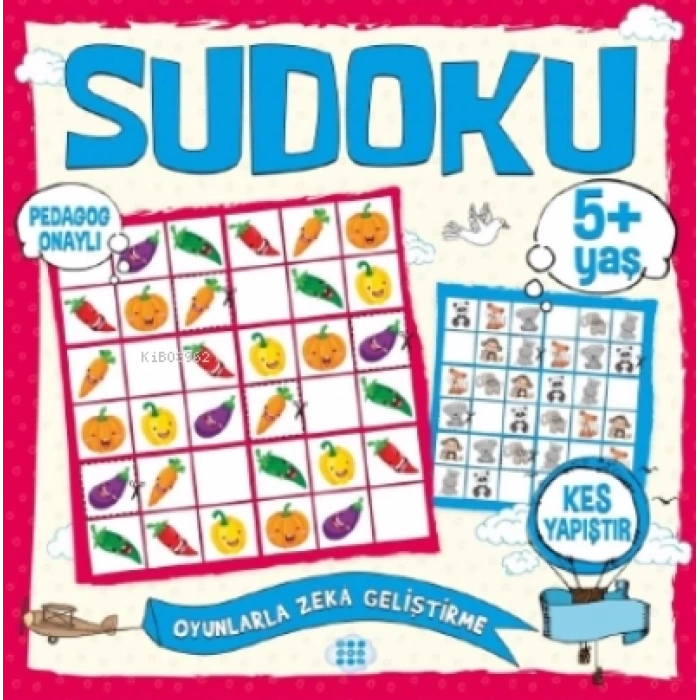 Çocuklar İçin Sudoku Kes Yapıştır 5+Yaş - Dokuz Yayınları