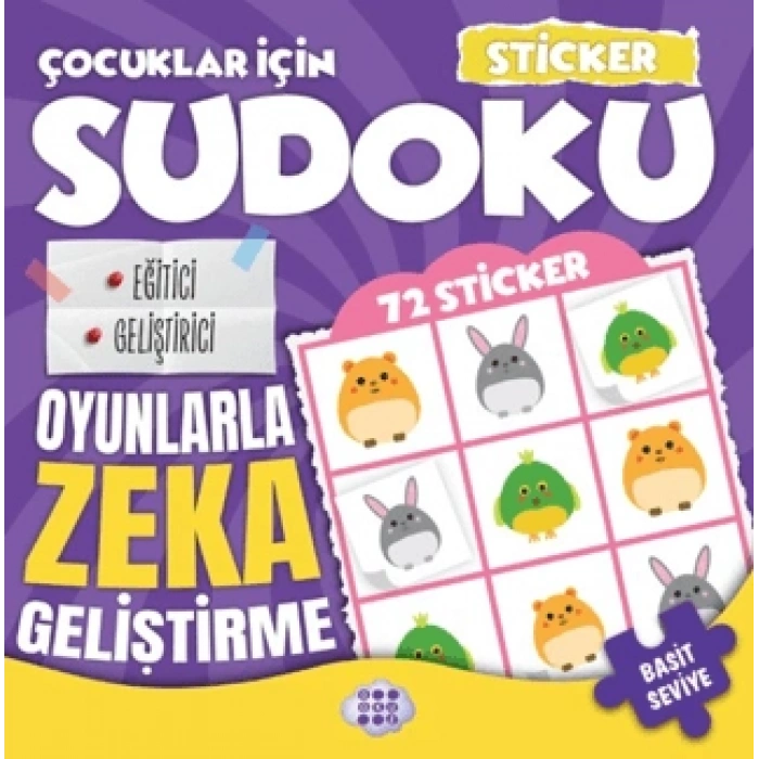 Çocuklar için Sudoku - Sticker Hediyeli Basit Seviye 2 -Dokuz Çocuk