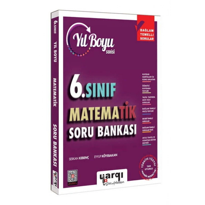 DERS ARKADAŞIM 6.SINIF MATEMATİK YIL BOYU SORU BANKASI / YARGI YAYINLARI