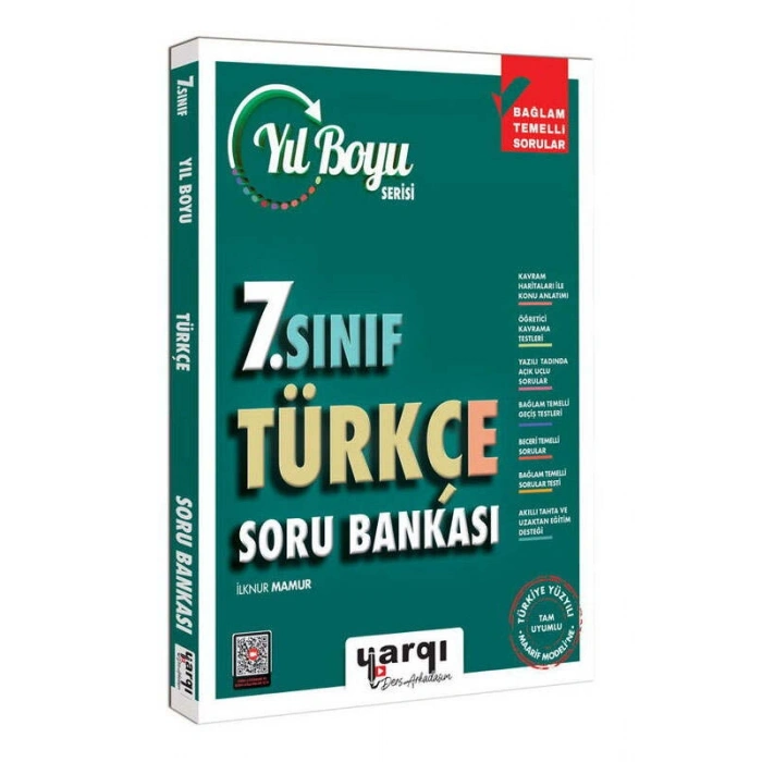 DERS ARKADAŞIM 7.SINIF TÜRKÇE YIL BOYU SORU BANKASI / YARGI YAYINLARI
