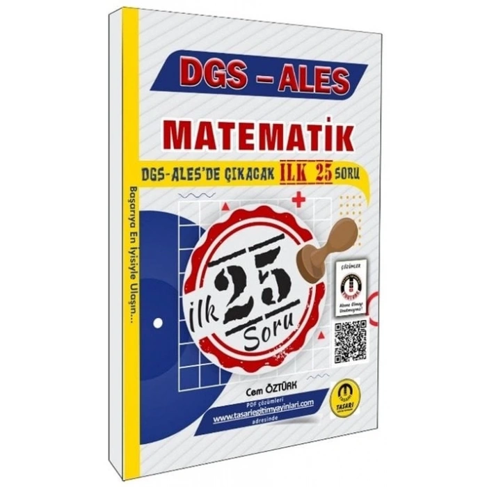 DGS ALES Matematik İlk 25 Çıkacak Soru - Tasarı Yayınları