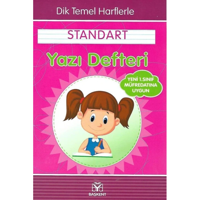 Dik Temel Harflerle Standart Çizgili - Güzel Yazı Defteri - Başkent Yayınları