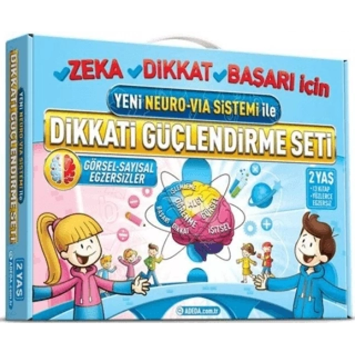 Dikkati Güçlendirme Seti 2 Yaş 3 Kitap-Osman Abalı-Adeda Yayınları