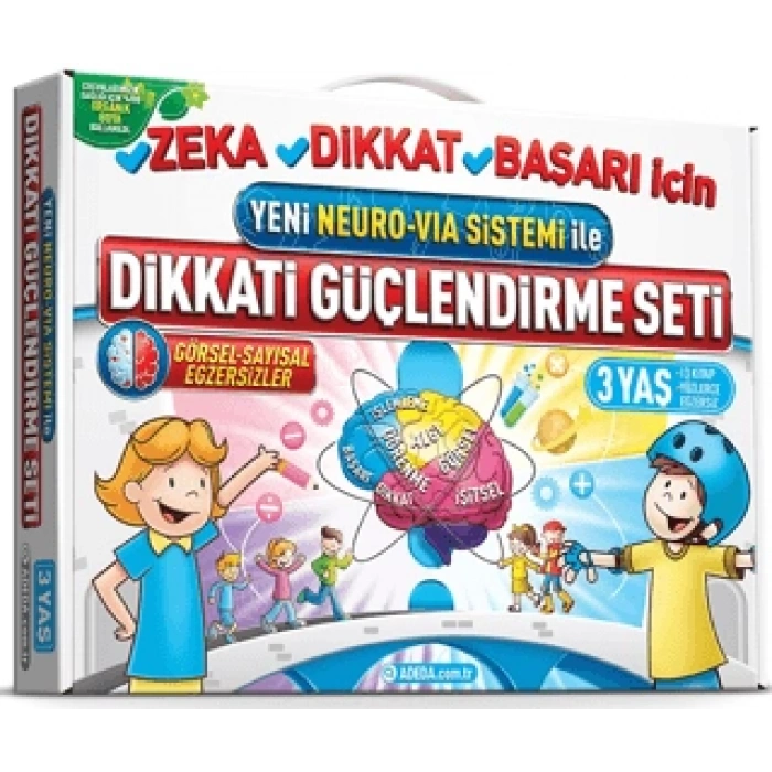 Dikkati Güçlendirme Seti 3 Yaş 3 Kitap-Osman Abalı-Adeda Yayınları