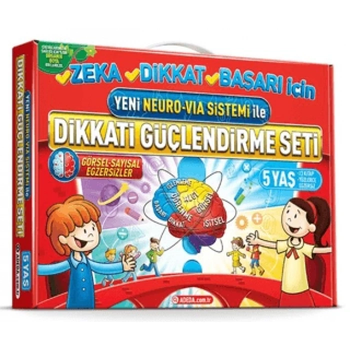 Dikkati Güçlendirme Seti 5 Yaş 3 Kitap-Osman Abalı-Adeda Yayınları