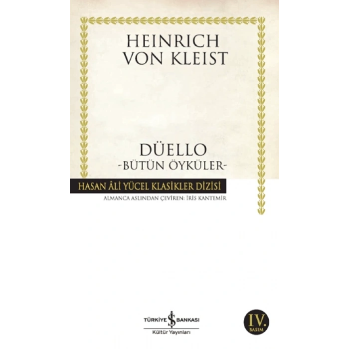 Düello - H.Von Kleist - İş Bankası Kültür Yayınları