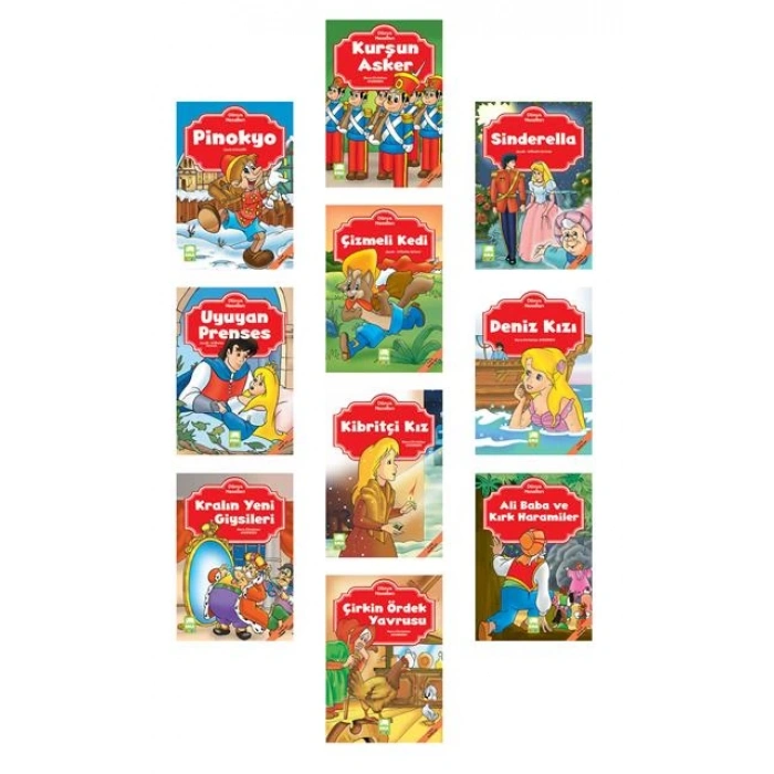 Dünya Masalları Seti - 10 Kitap Takım Küçük Boy 1.Sınıf hikaye - Ema Çocuk Yayınları
