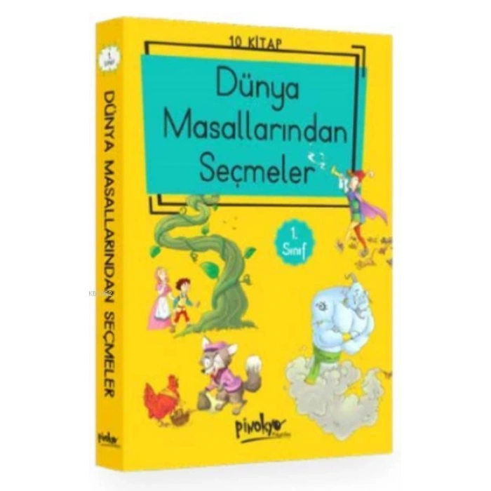 Dünya Masallarından Seçmeler Düz Yazılı(10 Kitap) 1.Sınıf Hikaye - Pinokyo Yayınları