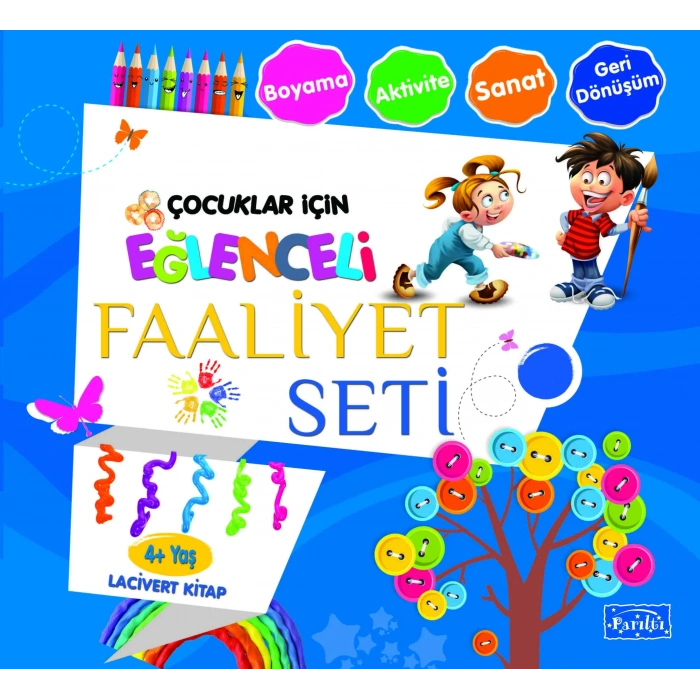 Eğlenceli Faaliyet Seti-Lacivert Kitap - Parıltı Yayınları