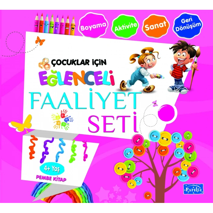 Eğlenceli Faaliyet Seti Pembe Kitap - Parıltı Yayınları