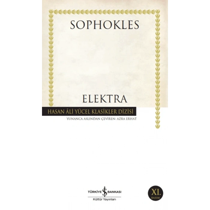 Elektra (karton Kapak) - Sophokles - İş Bankası Kültür Yayınları