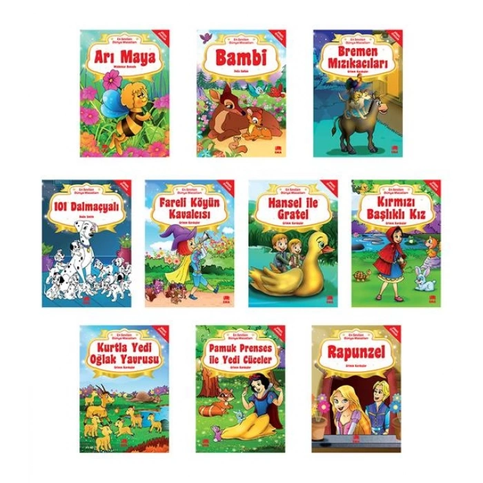 En Sevilen Dünya Masalları-1.sınıf hikaye- (10 Kitap) - Ema Yayınları