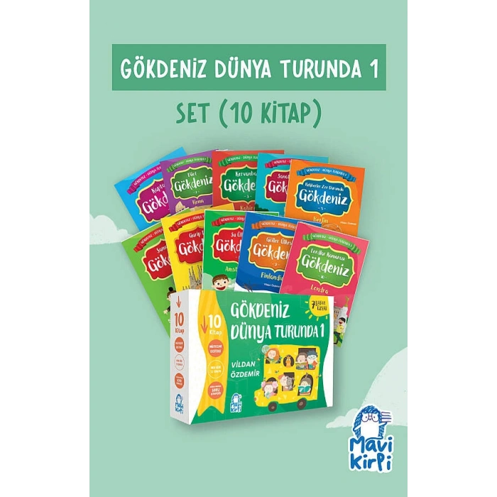 GÖKDENİZ DÜNYA TURUNDA 1- 2.SINIF (10 KİT.)-MAVİ KİRPİ YAYINLARI