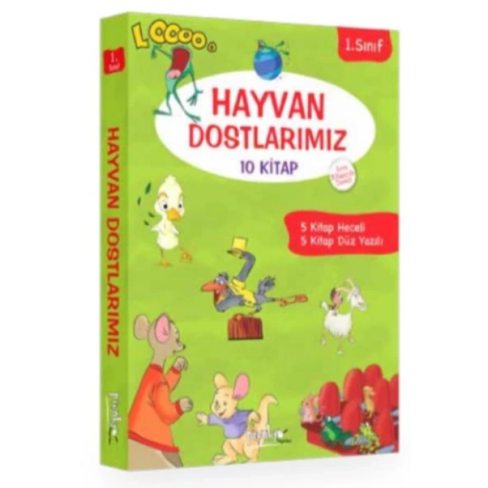 Hayvan Dostlarımız Düz Yazılı(10 Kitap) 1.Sınıf Hikaye - Pinokyo Yayınları