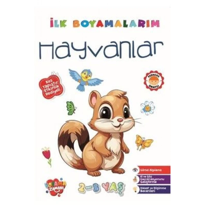 İlk Boyamalarım Hayvanlar-Boyama Zamanı-Revzen Kitap