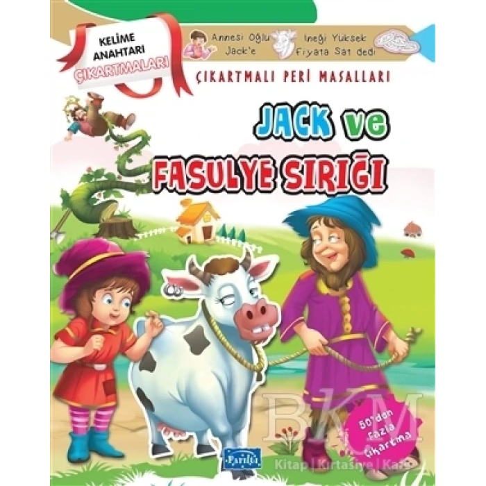 Kelime Anahtarı Peri Masalları Jack ve Fasulye Sırığı (Çıkartmalı)  - Parıltı Yayınları