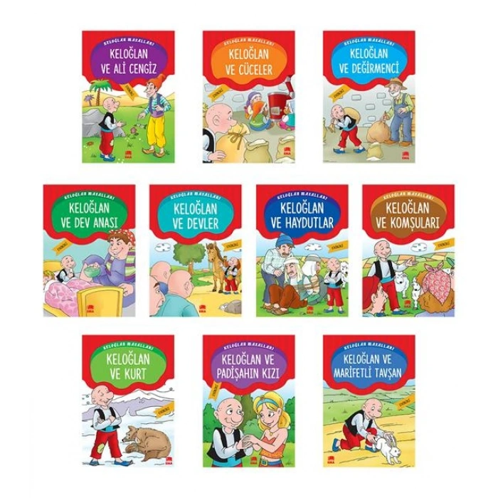 Keloğlan Masalları Seti-1.sınıf hikaye- (10 Kitap) - Takım Büyük Boy - Ema Çocuk Yayınları