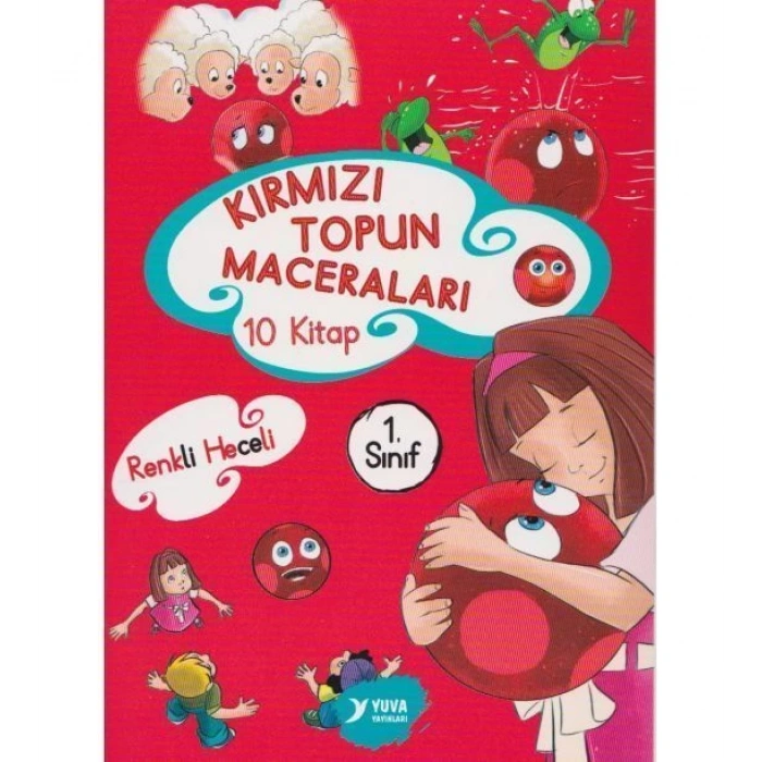 Kırmızı Topun Maceraları Düz-Heceli(10 Kitap) 1.Sınıf - Yuva Yayınları