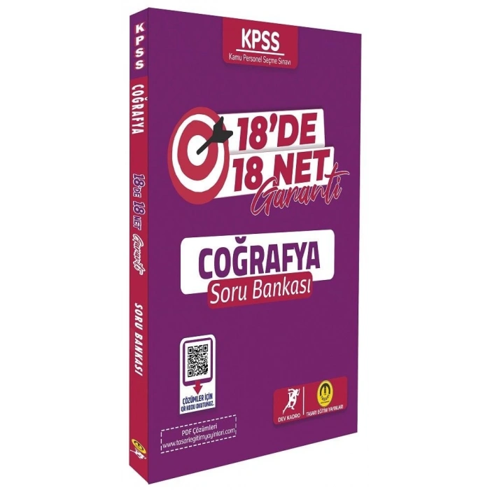KPSS Coğrafya 18 de 18 Net Soru Bankası Çözümlü - Tasarı Yayınları