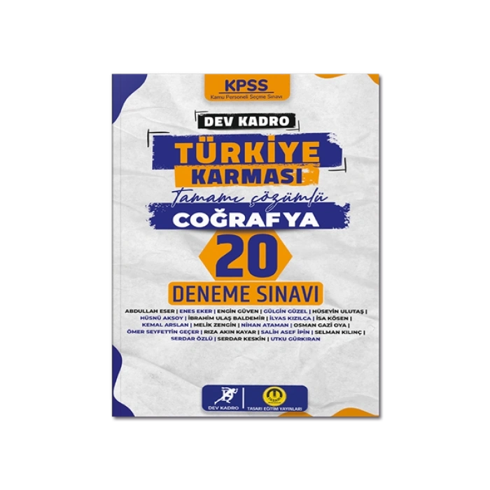 KPSS Coğrafya Deneme Sınavı 20li Dev Kadro - Tasarı Yayınları