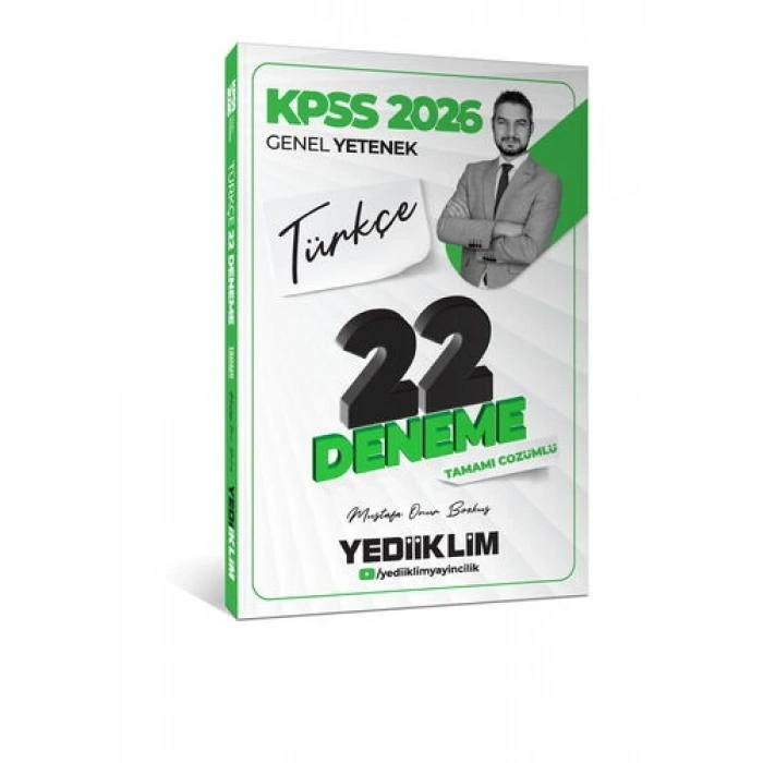 KPSS GY TÜRKÇE 22 DENEME SINAVI -2026-YEDİİKLİM YAYINLARI