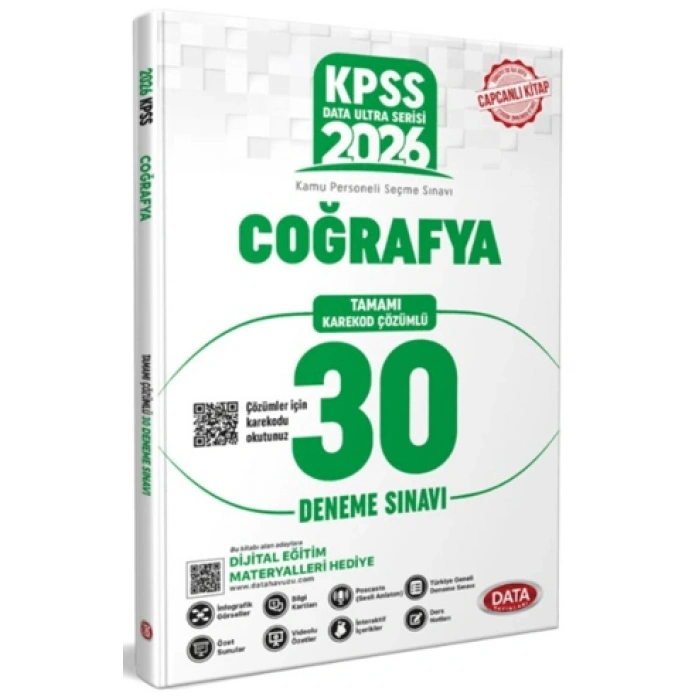 KPSS Hibrit Plus Coğrafya 30 Deneme - Data Yayınları