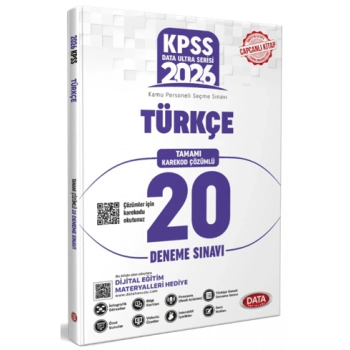 KPSS Hibrit Plus Türkçe 20 Deneme - Data Yayınları