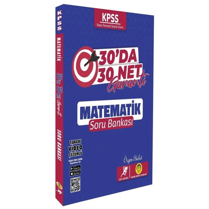 KPSS Matematik 30 da 30 Net Soru Bankası Çözümlü - Tasarı Yayınları