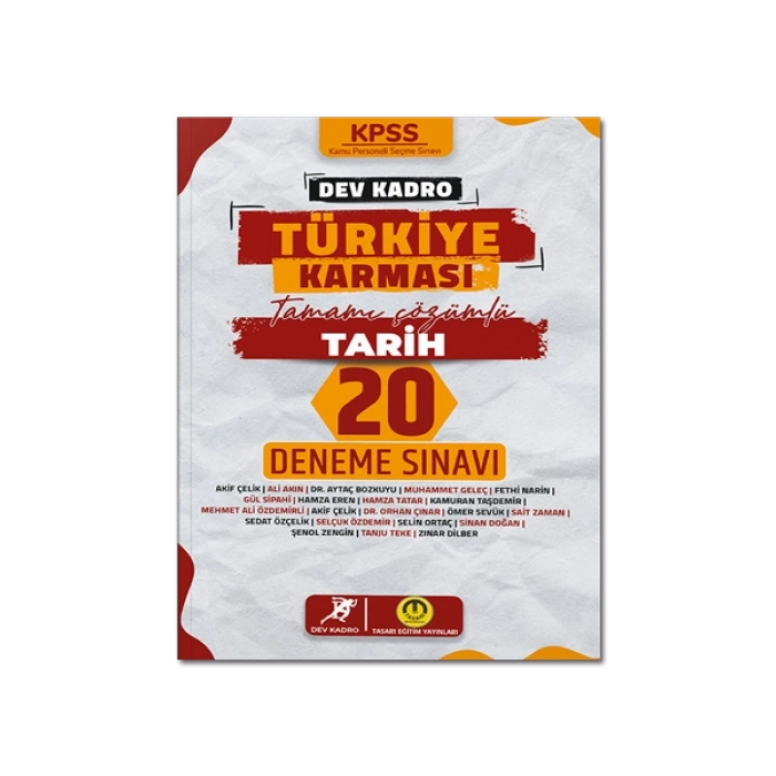 KPSS Tarih Deneme Sınavı 20li Dev Kadro - Tasarı Yayınları