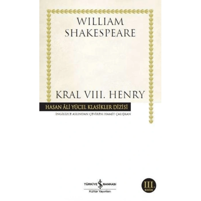 Kral VIII. Henry (Karton Kapak) - William Shakespeare - İş Bankası Kültür Yayınları