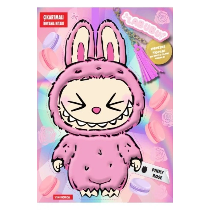Labubu Pınky Rose Çılgın Koleksiyon – Çıkartmalı Boyama Kitabı-Doğan Çocuk