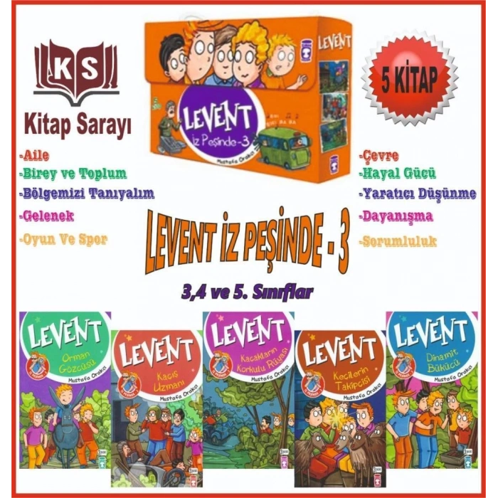 Levent İz Peşinde Set 3-5 Kitap- Mustafa Orakçı - Timaş Yayınları