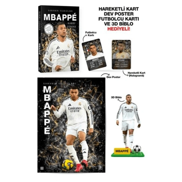 Mbappe-Sahanın Yıldızları -(3D Biblo Hediyeli-Futbol)- Harry Coninx - Parodi Yayınları