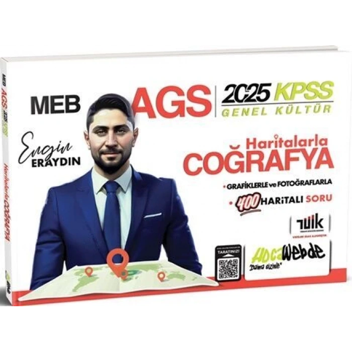 MEB-AGS KPSS Haritalarla Coğrafya 2025-Hocawebde Yayınları