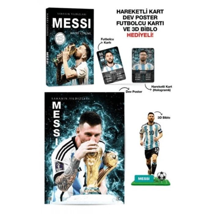 Messi-Sahanın Yıldızları -(3D Biblo Hediyeli-Futbol)- Harry Coninx - Parodi Yayınları