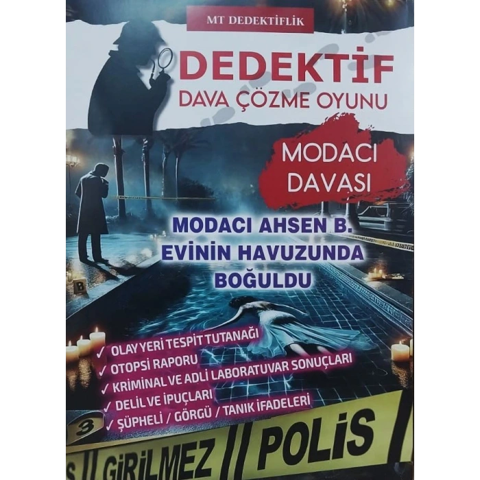 MODACI DAVASI - DEDEKTİF ÇÖZME OYUNU - MT DEDEKTİFLİK
