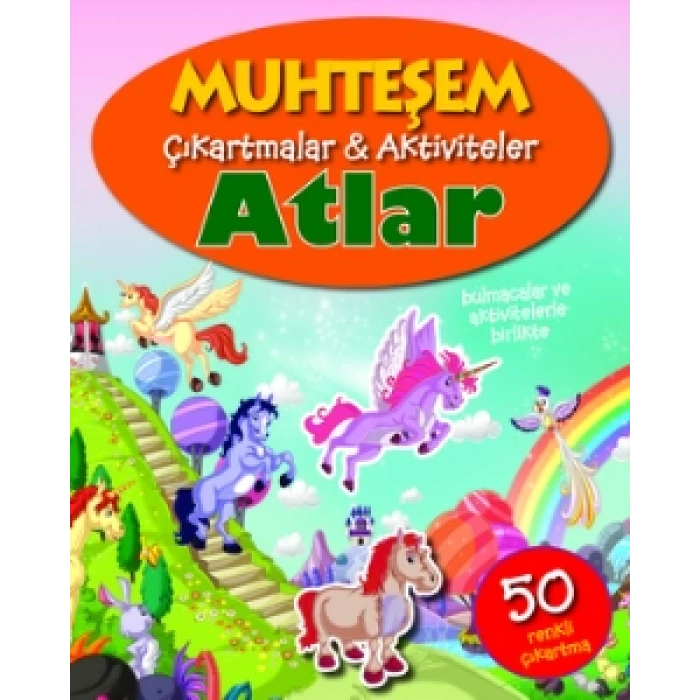 Muhteşem Çıkartmalar & Aktiviteler Atlar - The Book Company - Parıltı Yayınları
