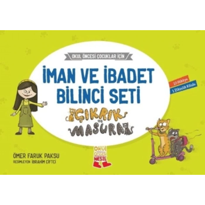Okul Öncesi Çocuklar İçin İman ve İbadet Bilinci-Çıkrık ve Masura (10Kitap) - Ömer Faruk Paksu - Nesil Çocuk Yayınları