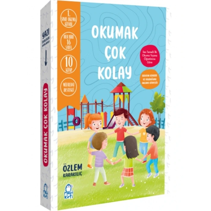 Okumak Çok Kolay 1.Sınıf Okuma Seti 10 Kitap-Mavi Kirpi Yayınları