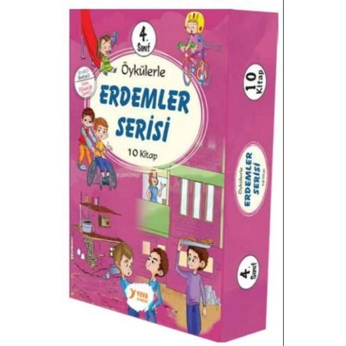Öykülerle Erdemler Serisi(10 Kitap) 4.Sınıf Hikaye - Yuva Yayınları