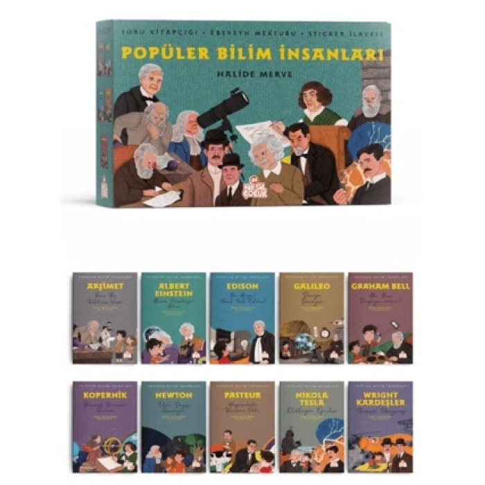 Popüler Bilim İnsanları (10 Kitap+Soru Kitapçığı)- Nesil Çocuk Yayınları