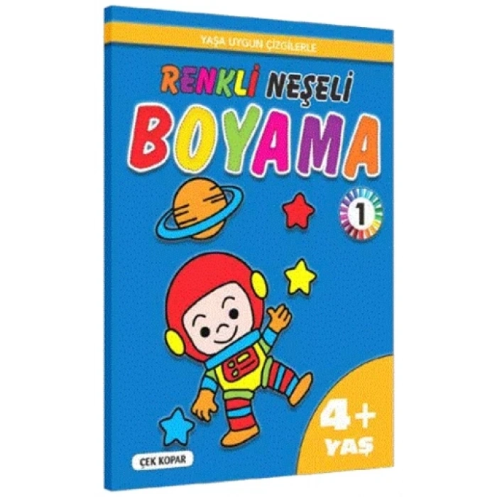 Renkli Neşeli Boyama 1 4+Yaş Kalın Boyama - Pinokyo Yayınları