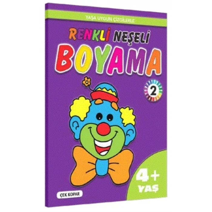 Renkli Neşeli Boyama 2 4+Yaş Kalın Boyama - Pinokyo Yayınları