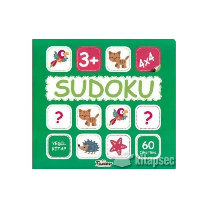 Sudoku 4*4 Yeşil Kitap - Teleskop Yayınları