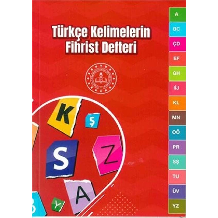 Türkçe Kelimelerin Fihristi Kelime Defteri - Mavi Boncuk Yayınları